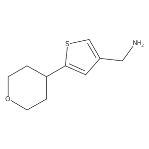 (5-(tetrahydro-2H-pyran-4-yl)thiophen-3-yl)methanamine结构式