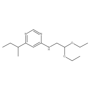 6-(butan-2-yl)-N-(2,2-diethoxyethyl)pyrimidin-4-amine结构式