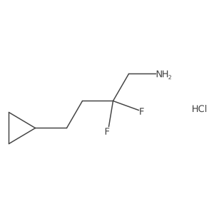 4-Cyclopropyl-2,2-difluorobutan-1-amine hydrochloride Structure