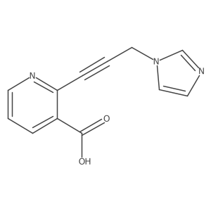 2-[3-(1H-imidazol-1-yl)prop-1-yn-1-yl]pyridine-3-carboxylic acid结构式
