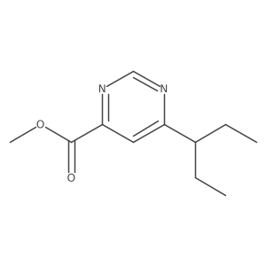 Methyl 6-(pentan-3-yl)pyrimidine-4-carboxylate Structure