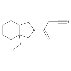 3-(3a-(hydroxymethyl)octahydro-2H-isoindol-2-yl)-3-oxopropanenitrile结构式
