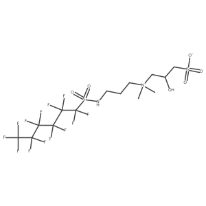 3-(Dimethyl(3-(((tridecafluorohexyl)sulfonyl)amino)propyl)azaniumyl)-2-hydroxypropane-1-sulfonate Structure