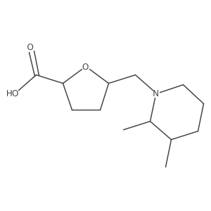 rac-(2R,5S)-5-[(2,3-dimethylpiperidin-1-yl)methyl]oxolane-2-carboxylic acid结构式