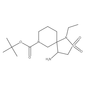 Tert-butyl 4-amino-1-ethyl-2,2-dioxo-2lambda6-thia-1,7-diazaspiro[4.5]decane-7-carboxylate Structure