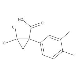 2,2-Dichloro-1-(3,4-dimethylphenyl)cyclopropane-1-carboxylic acid结构式