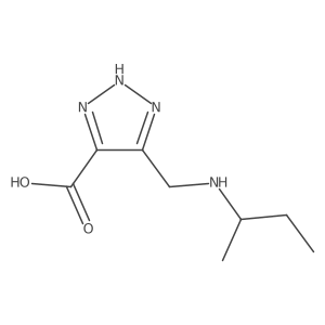 5-{[(butan-2-yl)amino]methyl}-1H-1,2,3-triazole-4-carboxylic acid结构式