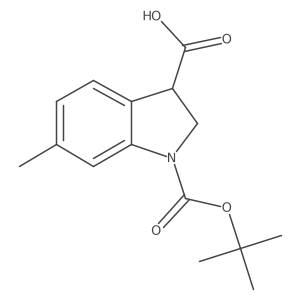 1-[(tert-butoxy)carbonyl]-6-methyl-2,3-dihydro-1H-indole-3-carboxylic acid Structure