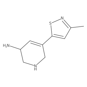 5-(3-Methyl-1,2-thiazol-5-yl)-1,2,3,6-tetrahydropyridin-3-amine结构式