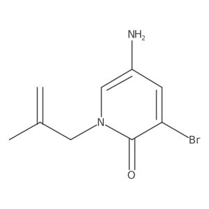 5-Amino-3-bromo-1-(2-methylprop-2-en-1-yl)-1,2-dihydropyridin-2-one结构式