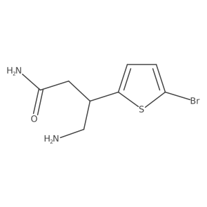 4-Amino-3-(5-bromothiophen-2-yl)butanamide结构式