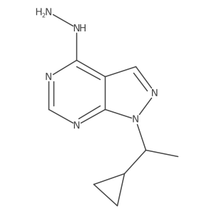 1-(1-cyclopropylethyl)-4-hydrazinyl-1H-pyrazolo[3,4-d]pyrimidine结构式