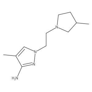 4-methyl-1-[2-(3-methylpyrrolidin-1-yl)ethyl]-1H-pyrazol-3-amine Structure