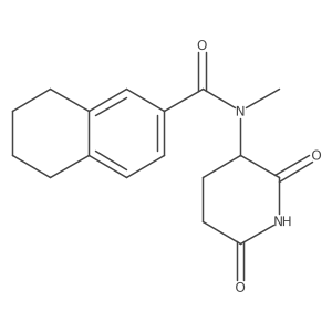 N-(2,6-dioxopiperidin-3-yl)-N-methyl-5,6,7,8-tetrahydronaphthalene-2-carboxamide结构式