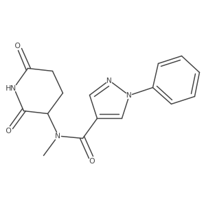 N-(2,6-dioxo-3-piperidinyl)-N-methyl-1-phenyl-1H-Pyrazole-4-carboxamide结构式