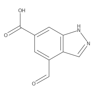 4-formyl-1H-indazole-6-carboxylic acid Structure