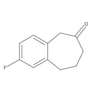 2-fluoro-6,7,8,9-tetrahydro-5H-benzo[7]annulen-6-one结构式