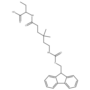 (2S)-2-[6-({[(9H-fluoren-9-yl)methoxy]carbonyl}amino)-4,4-dimethylhexanamido]butanoic acid结构式
