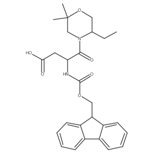 4-(5-ethyl-2,2-dimethylmorpholin-4-yl)-3-({[(9H-fluoren-9-yl)methoxy]carbonyl}amino)-4-oxobutanoic acid Structure