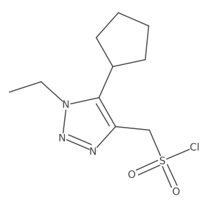 (5-cyclopentyl-1-ethyl-1H-1,2,3-triazol-4-yl)methanesulfonyl chloride Structure