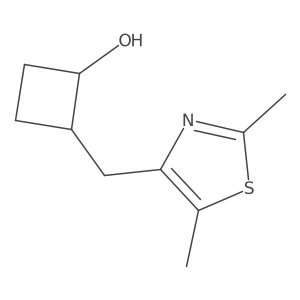 2-[(Dimethyl-1,3-thiazol-4-yl)methyl]cyclobutan-1-ol Structure