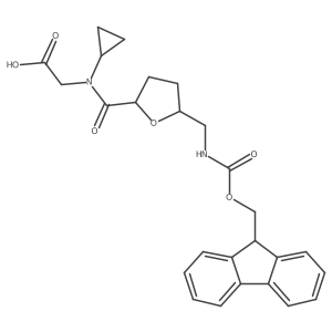 2-(N-cyclopropyl-1-{5-[({[(9H-fluoren-9-yl)methoxy]carbonyl}amino)methyl]oxolan-2-yl}formamido)acetic acid Structure
