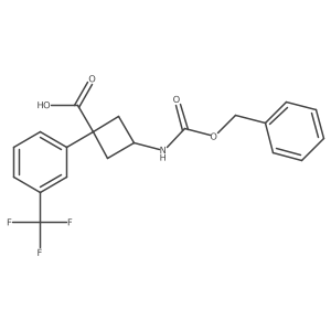 3-{[(Benzyloxy)carbonyl]amino}-1-[3-(trifluoromethyl)phenyl]cyclobutane-1-carboxylic acid结构式