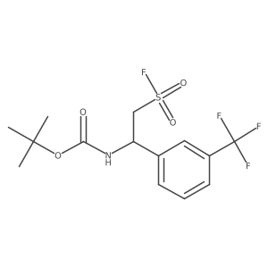 tert-butyl N-[2-(fluorosulfonyl)-1-[3-(trifluoromethyl)phenyl]ethyl]carbamate结构式