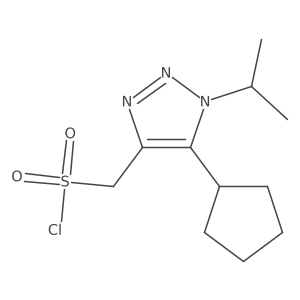 [5-cyclopentyl-1-(propan-2-yl)-1H-1,2,3-triazol-4-yl]methanesulfonyl chloride Structure