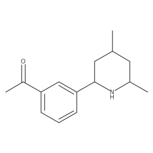 1-[3-(4,6-Dimethylpiperidin-2-yl)phenyl]ethan-1-one结构式