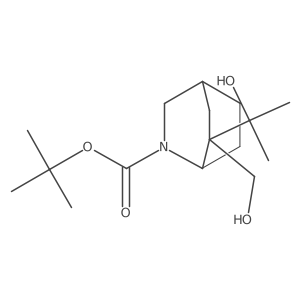 Tert-butyl 6-(hydroxymethyl)-6-(2-hydroxypropan-2-yl)-2-azabicyclo[2.2.2]octane-2-carboxylate结构式
