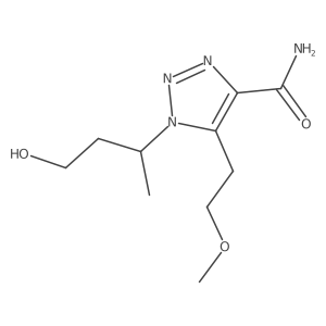 1-(4-hydroxybutan-2-yl)-5-(2-methoxyethyl)-1H-1,2,3-triazole-4-carboxamide结构式