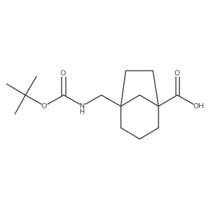 5-(((Tert-butoxycarbonyl)amino)methyl)bicyclo[3.2.1]octane-1-carboxylic acid Structure
