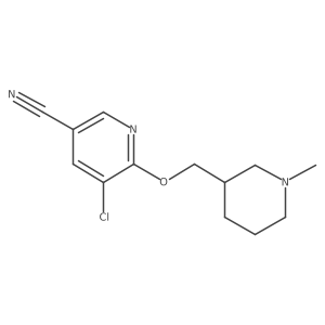 5-Chloro-6-[(1-methylpiperidin-3-yl)methoxy]pyridine-3-carbonitrile Structure