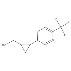 rac-[(1R,2R)-2-[6-(trifluoromethyl)pyridin-3-yl]cyclopropyl]methanamine结构式