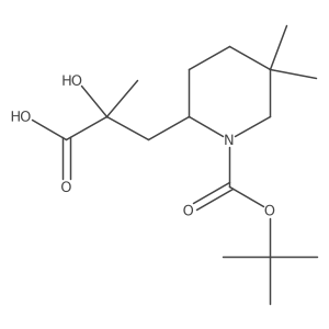 3-{1-[(Tert-butoxy)carbonyl]-5,5-dimethylpiperidin-2-yl}-2-hydroxy-2-methylpropanoic acid Structure