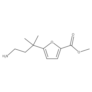 Methyl 5-(4-amino-2-methylbutan-2-yl)furan-2-carboxylate Structure