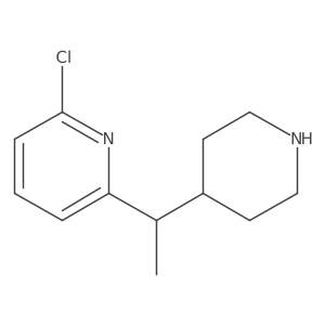 2-Chloro-6-[1-(piperidin-4-yl)ethyl]pyridine Structure