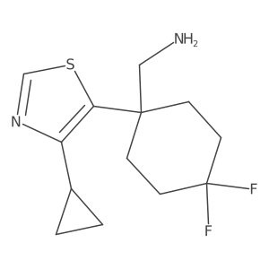 [1-(4-Cyclopropyl-1,3-thiazol-5-yl)-4,4-difluorocyclohexyl]methanamine Structure