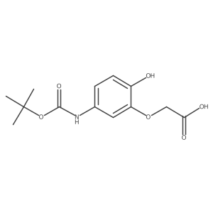 2-(5-{[(Tert-butoxy)carbonyl]amino}-2-hydroxyphenoxy)acetic acid Structure