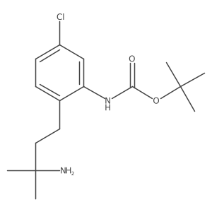 tert-butyl N-[2-(3-amino-3-methylbutyl)-5-chlorophenyl]carbamate Structure