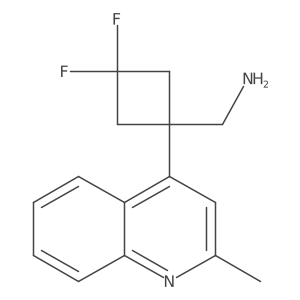 [3,3-Difluoro-1-(2-methylquinolin-4-yl)cyclobutyl]methanamine Structure