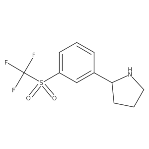 2-(3-Trifluoromethanesulfonylphenyl)pyrrolidine结构式