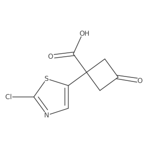 1-(2-Chloro-1,3-thiazol-5-yl)-3-oxocyclobutane-1-carboxylic acid Structure