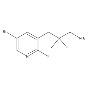3-(5-Bromo-2-fluoropyridin-3-yl)-2,2-dimethylpropan-1-amine结构式