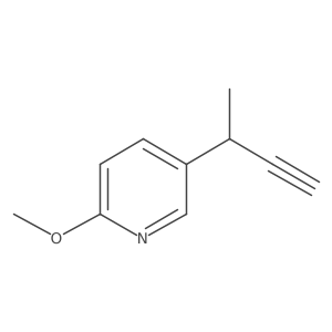 5-(But-3-yn-2-yl)-2-methoxypyridine结构式