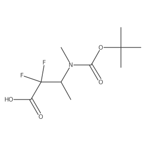 3-{[(Tert-butoxy)carbonyl](methyl)amino}-2,2-difluorobutanoic acid结构式