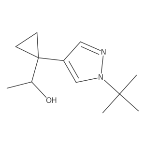 1-[1-(1-tert-butyl-1H-pyrazol-4-yl)cyclopropyl]ethan-1-ol Structure