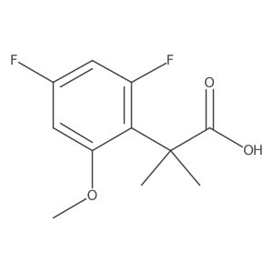 2-(2,4-Difluoro-6-methoxyphenyl)-2-methylpropanoic acid结构式