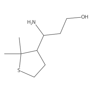 3-Amino-3-(2,2-dimethylthiolan-3-yl)propan-1-ol结构式